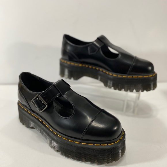 NEW DR MARTENS BETHAN LEATHER PLATFORM SHOES - Picture 5 of 12